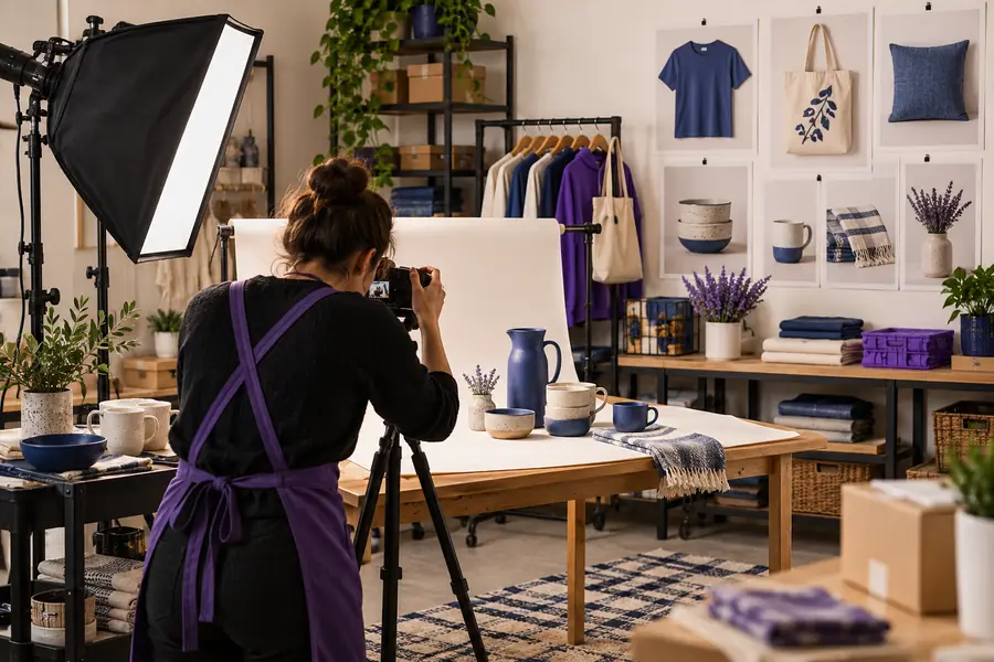 Person reviewing an edited product image in Photoroom